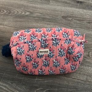 Pink Floral Cosmetic Bag
